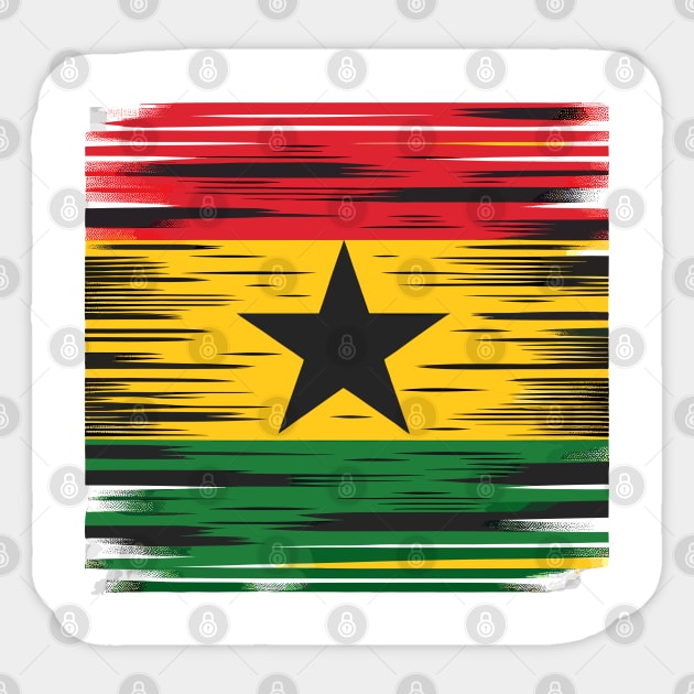 Ghana Flag Sticker by Graceful Designs